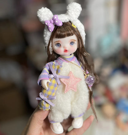 Original Bjd Diy Dress Up Doll 1/8 Joint Mobility Fashion Princess Doll 3d True Eye Girl.S Birthday Full Set Accessories Gift