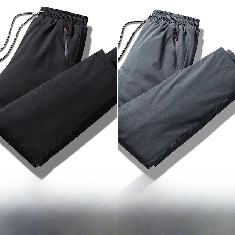 TUCANO Men's Thickened down Cotton Pants Outdoor Winter Sports Wearable Long Trousers Youth Casual Straight Leg Multi Pocket
