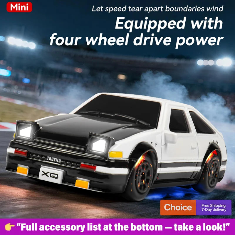 2026 RC Drift Car 1/64 Scale 360 Spin Remote Control Mini High Speed Professional Drift Vehicle Kids Boys Birthday Gift Toys Set