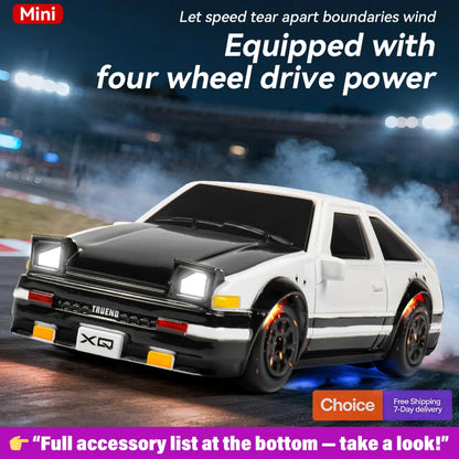 2026 RC Drift Car 1/64 Scale 360 Spin Remote Control Mini High Speed Professional Drift Vehicle Kids Boys Birthday Gift Toys Set