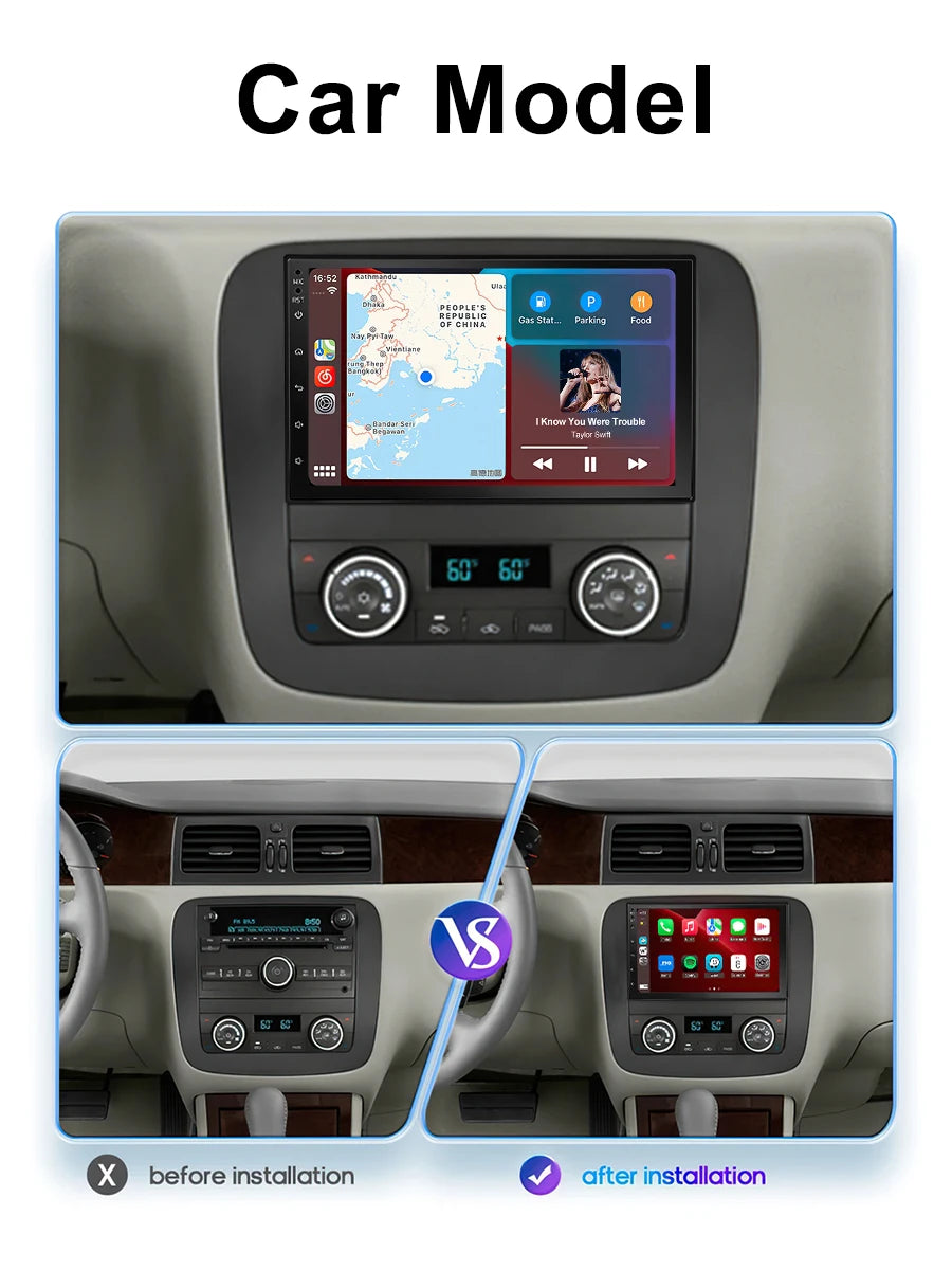 XIMA 7 Inch 2 Din Wireless Carplay Android Auto Car Radio Multimedia Video MP5 Player With BT FM Stereo Autoradio Audio USB TF
