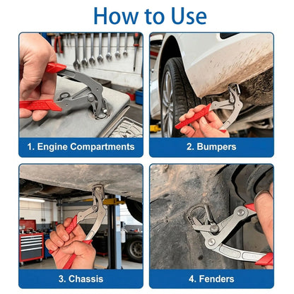 Rafford Upgraded Automotive Clip Pliers — Automotive Fastener Removal Tool, Suitable for Door Panels, TrimClips, RivetsSnap ring