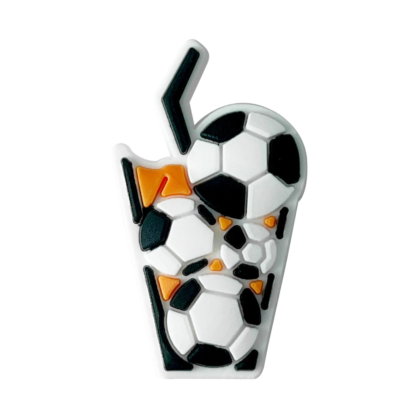 1-20PCS Sport Eat Sleep Soccer PVC Shoe Charms Sandals Shoes Ornaments Buckle Clog Hole Slipper Accessories Holiday Present