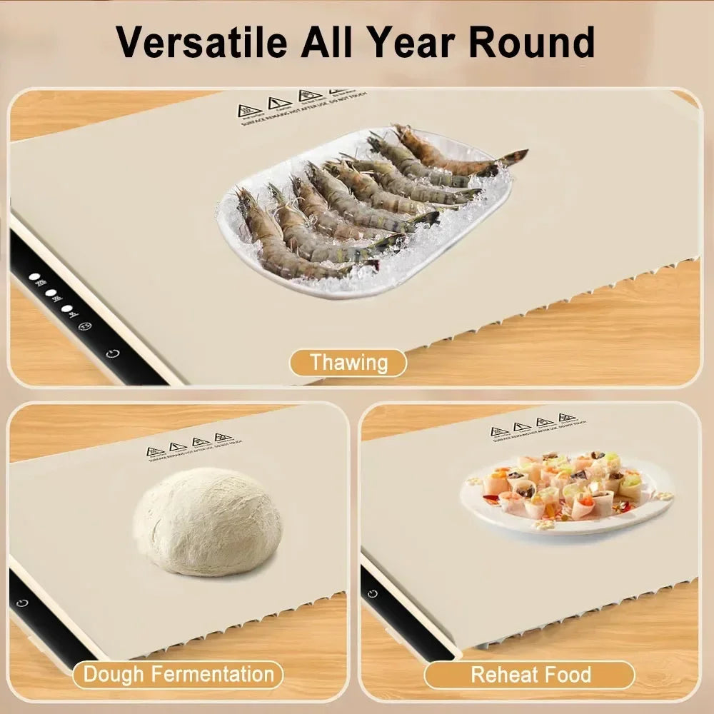 Electric Warming Tray Food Warmer Mat Foldable Food Warm Plate Party Fast Heating Plate Portable Silicone Electric Warming Tray