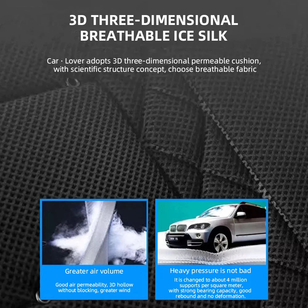 USB Summer Cooling Car Seat Cushion With Fan Front Seat Cooled Seat Cover Black Ventilated Breathable Seat Cover 3-Speed Setting