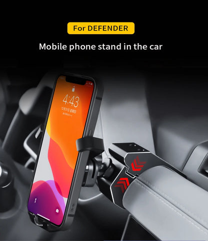 For Land Rove Defender 2020-2023 Adjustable Car Phone Holder Mobile Mount Gravity GPS Rotatable Navigation Bracket Accessories