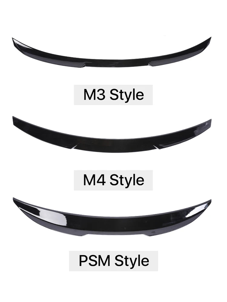 Carbon Fiber Rear Bumper Spoiler Lip For BMW 3 Series G20 2020-2023 MP M3 M4 PSM Style Slim Trunk Wing Kit Refting Gloss Black