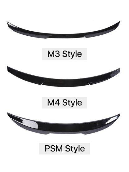 Carbon Fiber Rear Bumper Spoiler Lip For BMW 3 Series G20 2020-2023 MP M3 M4 PSM Style Slim Trunk Wing Kit Refting Gloss Black