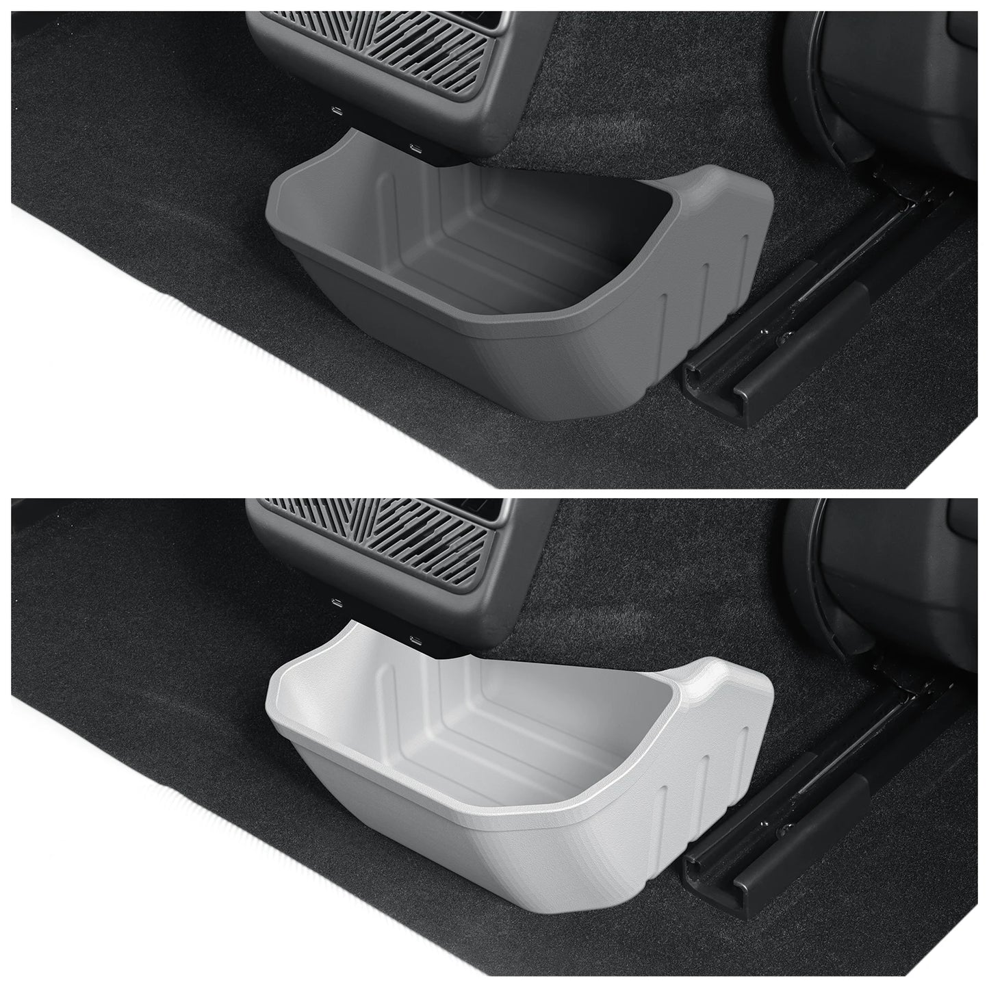 For Tesla Model 3 Highland 2025 Rear Seat Storage Box Below The Rear Air Outlet Rear Seat Organizer Tray Car Accessories 2024