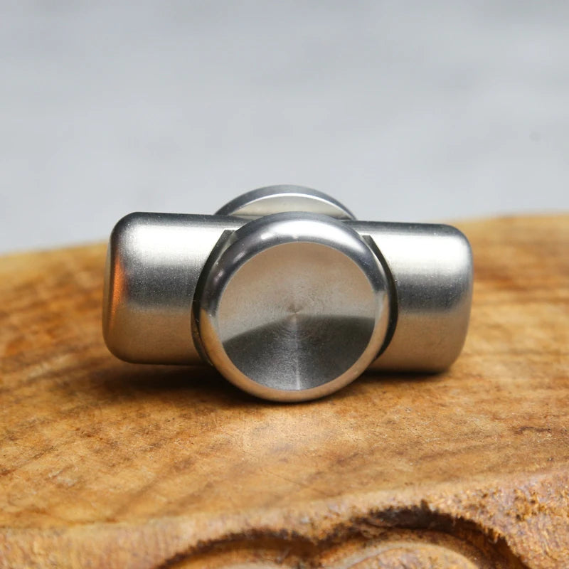 Two-leaf Stainless Steel Brushed Craft Fidget Spinner EDC Hand Spinner Office Relaxation Fidget Toys ADHD Anxiety Stress Toys