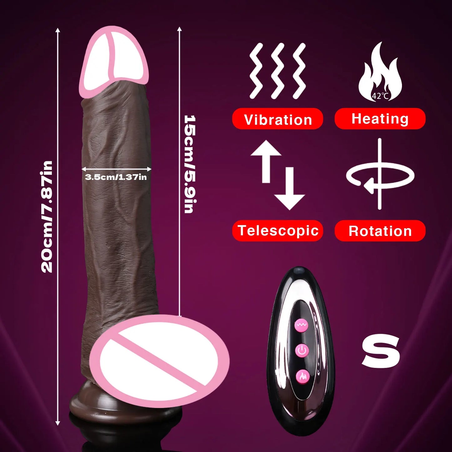 Realistic Telescopic Vibrator for Women Masturbation Anal Climax Toys Penetration Anal Thrusting Penis Dildo Sexy Adult Sex Toys