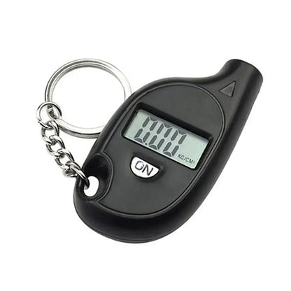 Mini Keychain Style Tire Gauge Digital Lcd Display Car Tire Air Pressure Tester Meter Auto Car Motorcycle Tire Safety Alarm