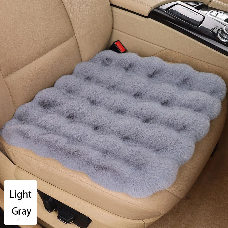 Winter Plush Rabbit Covers Car Seats Cushion Universal Keep Warm Ultra-Soft Auto Chair Protector Pad Car Interior Accessories