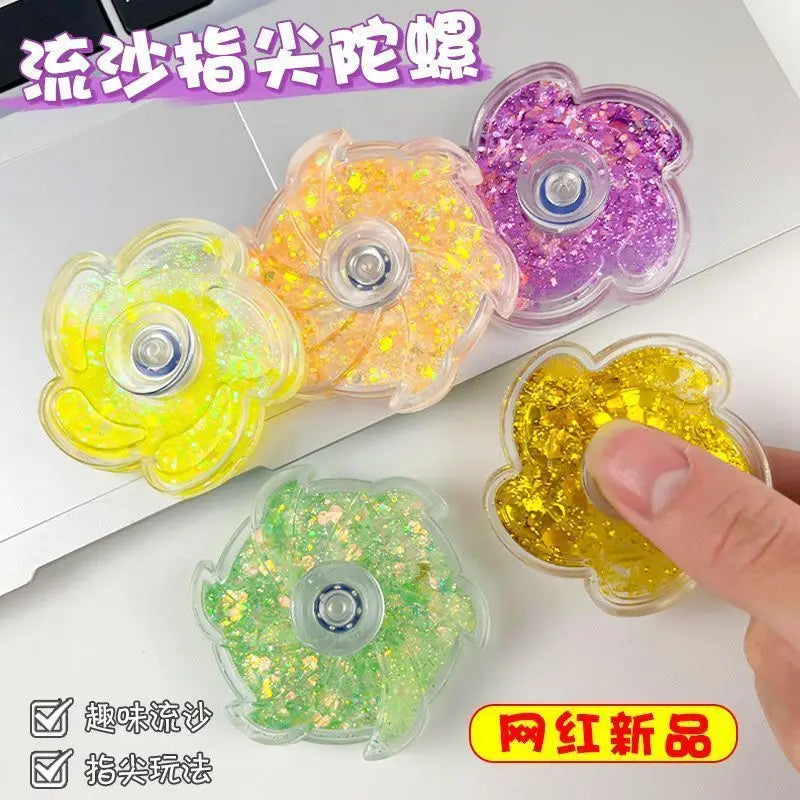 Extreme Fingertip Flowing Sand Fidget Spinner, Cool Cartoon, Fun Gift Toy for Giving on Birthdays