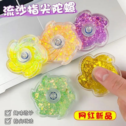 Extreme Fingertip Flowing Sand Fidget Spinner, Cool Cartoon, Fun Gift Toy for Giving on Birthdays