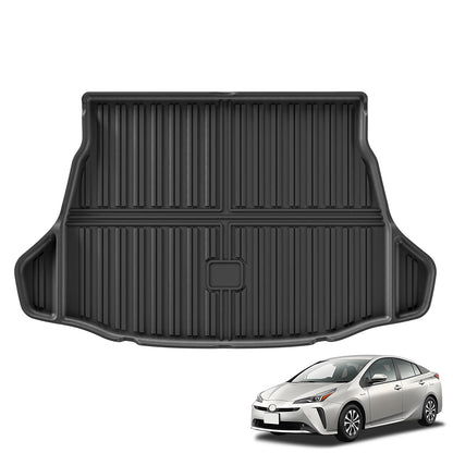 Right Drive for Toyota Prius 50Series (Hybrid Version) 2017-2021 Car Floor Mats Cargo Liner Trunk Pad TPE 3D Accessories BLACK