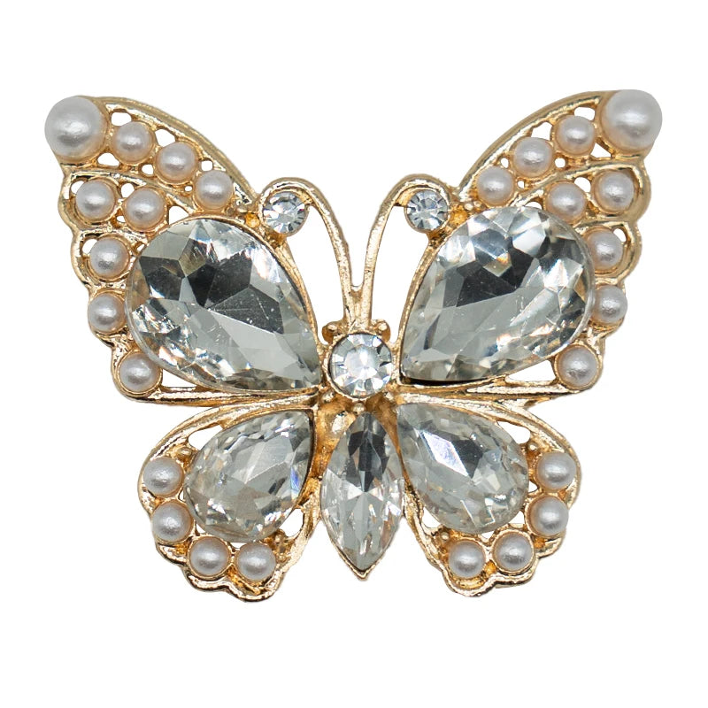 1pcs Designer Butterfly Metal Shoe Charms Bees Dinosaurs Foxes Luxury Decorations for Shoe Accessorie Crab Pins for Women Girls