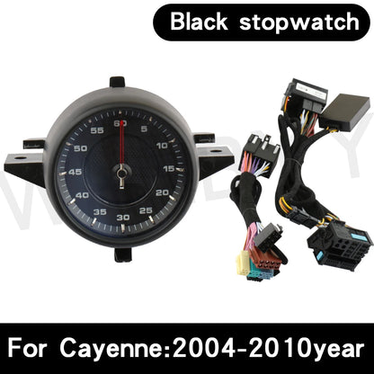 For Porsche stopwatch 2004-2010 Cayenne 955 stopwatch clock dashboard modification compass instrument panel interior accessories