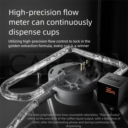 CAFOVO E130 E61 Dual Boiler Commercial Espresso Machine with Flow Control PID Espresso Maker OPV Adjustable Extraction Pressure