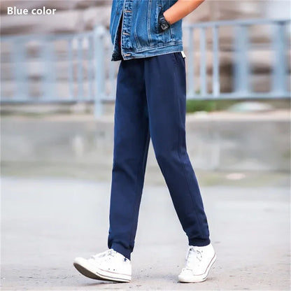 117CM Extra Long Boys Sweatpants Tall Men Joggers Fleece Warm Trousers Harem Black Blue Sports Sweat Track Stretched Male Pants
