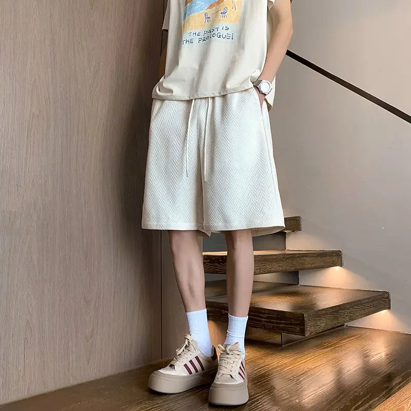 2026 Summer New American Style 290g Herringbone Shorts for Men