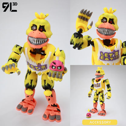 9L3D Printed Horror Game FNAF Freddy Fazbear's Purple Guy Toy Action Figures Anime Model Lucky13 Dummy Titan13 Collectible Model