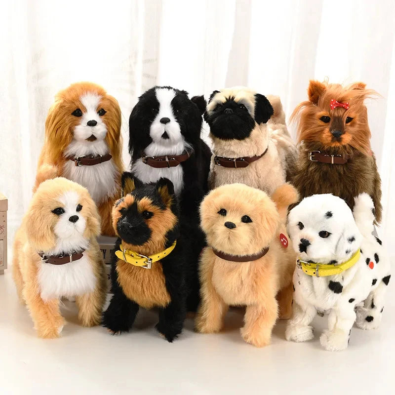 New Simulation Robot Dog Electronic Pet Sound Control Walking Nodding Music Touch Control Robot Animal Pet Children Toy Gifts