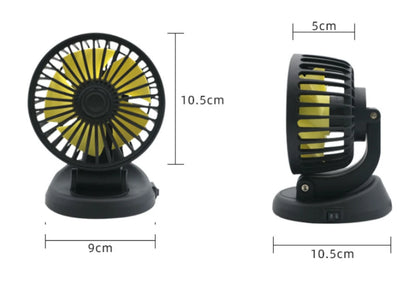 12v Automotive fan Car Fan 24v 360° Adjustable 3 Head Air Fan Low Noise Multifunctional Temporary Parking Card Auto Vehicles fan