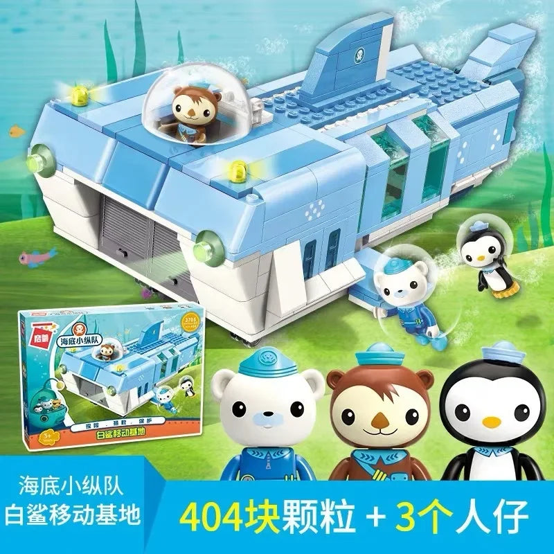 TV Cartoon Octonuts Genuine Authorized Building Blocks Model Octopus Castle Kids Toy Gift Set Christmas Gifts
