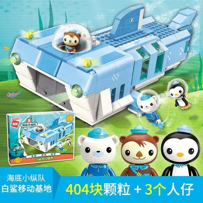 TV Cartoon Octonuts Genuine Authorized Building Blocks Model Octopus Castle Kids Toy Gift Set Christmas Gifts