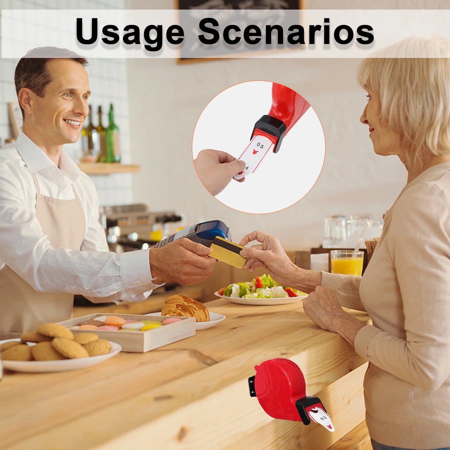Ycall Colorful Turn O Matic Please Take A Number Ticket Dispenser Machine for Wall Desk Counter Queuing System
