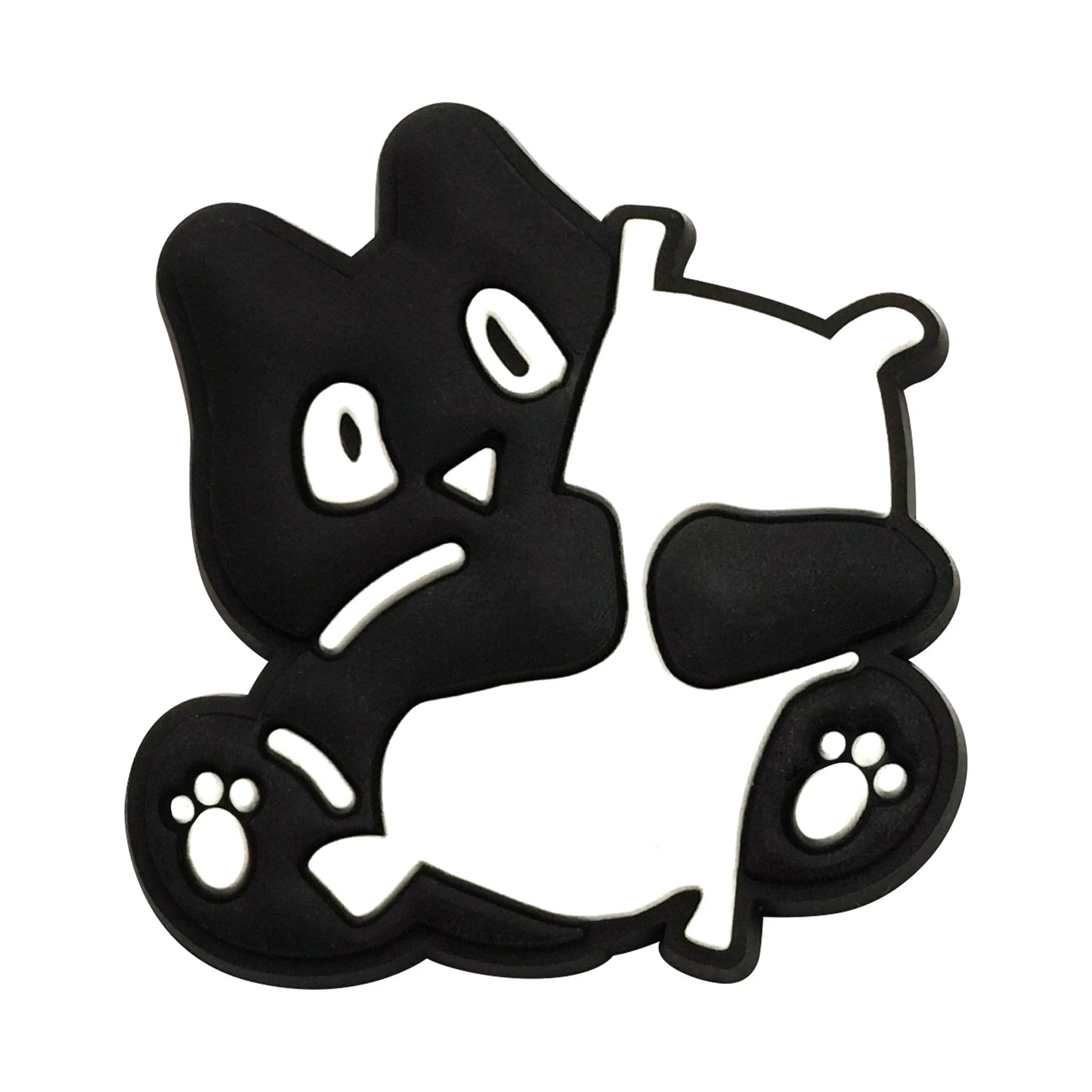New 1-13pcs Cute Animal Black Cat PVC Garden Shoe Charms Sandal Buckle Boys Girls Cartoon Hole Slipper Accessories DIY Backpack