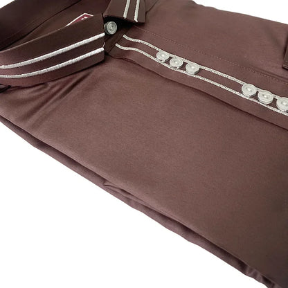 LIBIELIY New European And American Muslim Men's Robe Abaya Stand Collar Solid Color Middle East Arab Long National Style Men's W