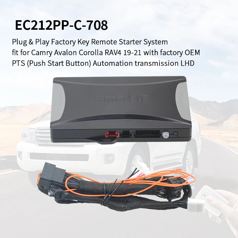 EasyGuard Plug & Play Remote Starter for Camry/Avalon/Corolla/RAV4 19-21 Highlander | Push Button Start | Auto Transmission| LHD