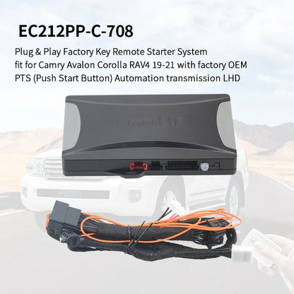 EasyGuard Plug & Play Remote Starter for Camry/Avalon/Corolla/RAV4 19-21 Highlander | Push Button Start | Auto Transmission| LHD