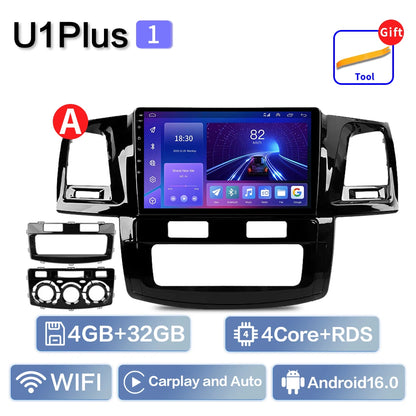 For Toyota Fortuner HILUX Revo Vigo 2007-2015 Multimedia Video Player Stereo GPS Android 16 2din Carplay Car Radio