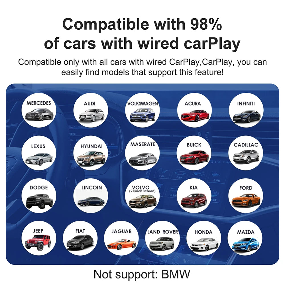 Android 13 Carplay AI Box Wireless Android Auto Smart TV Box For Youtube Netflix Toyota Mazda Hyundai Haval GMC Ford MG VW Kia