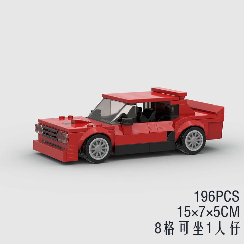 MOC Speed Sports Super Race Car Model Building Blocks Pickup Police Bricks City Racing Vehicle SUV Technical Rally Sport Toy