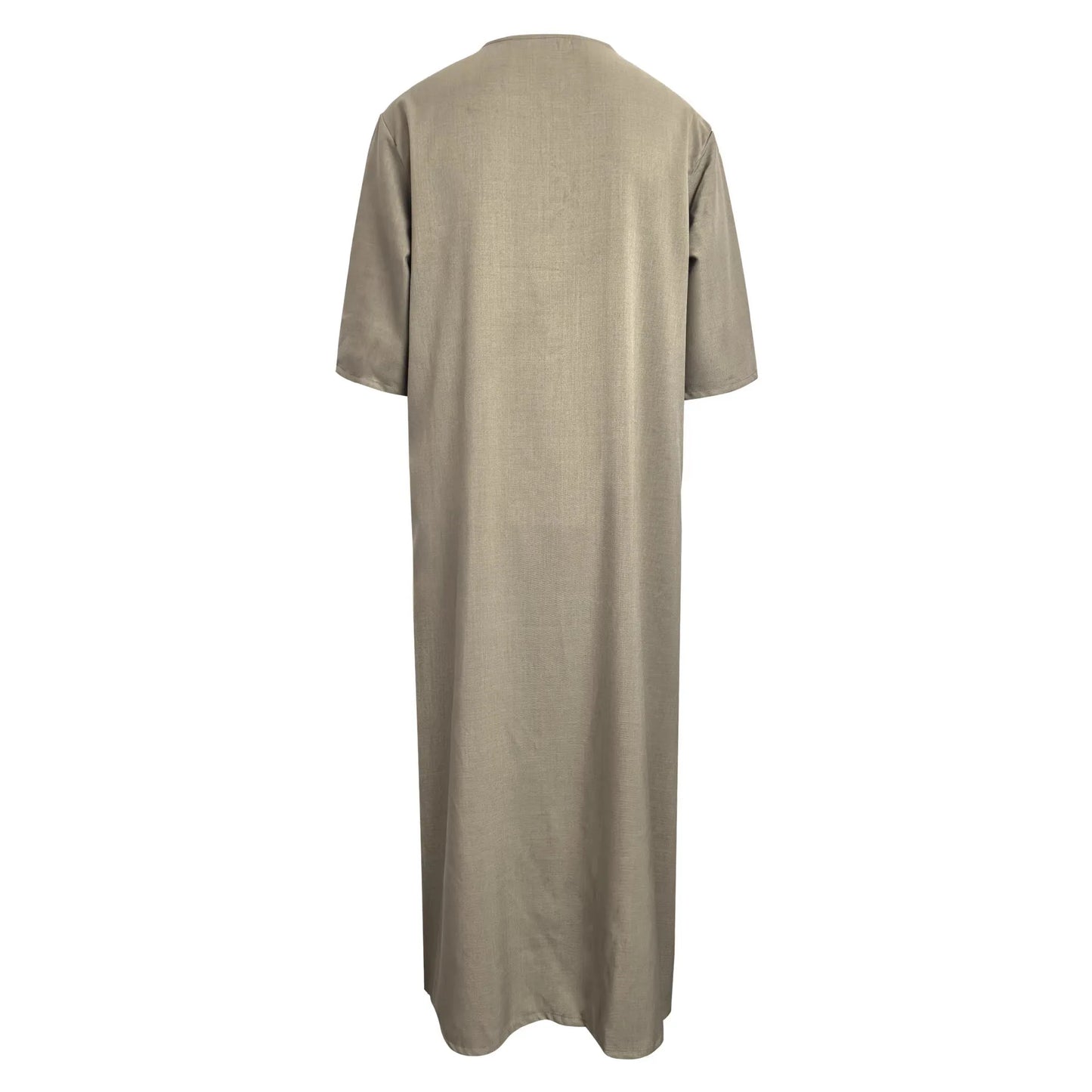 2026 New Model Men's Long Robe With Embroidery And Side Pockets Muslim Long Dress Robe Abaya Ramadan Dubai Luxury Islam Elegant