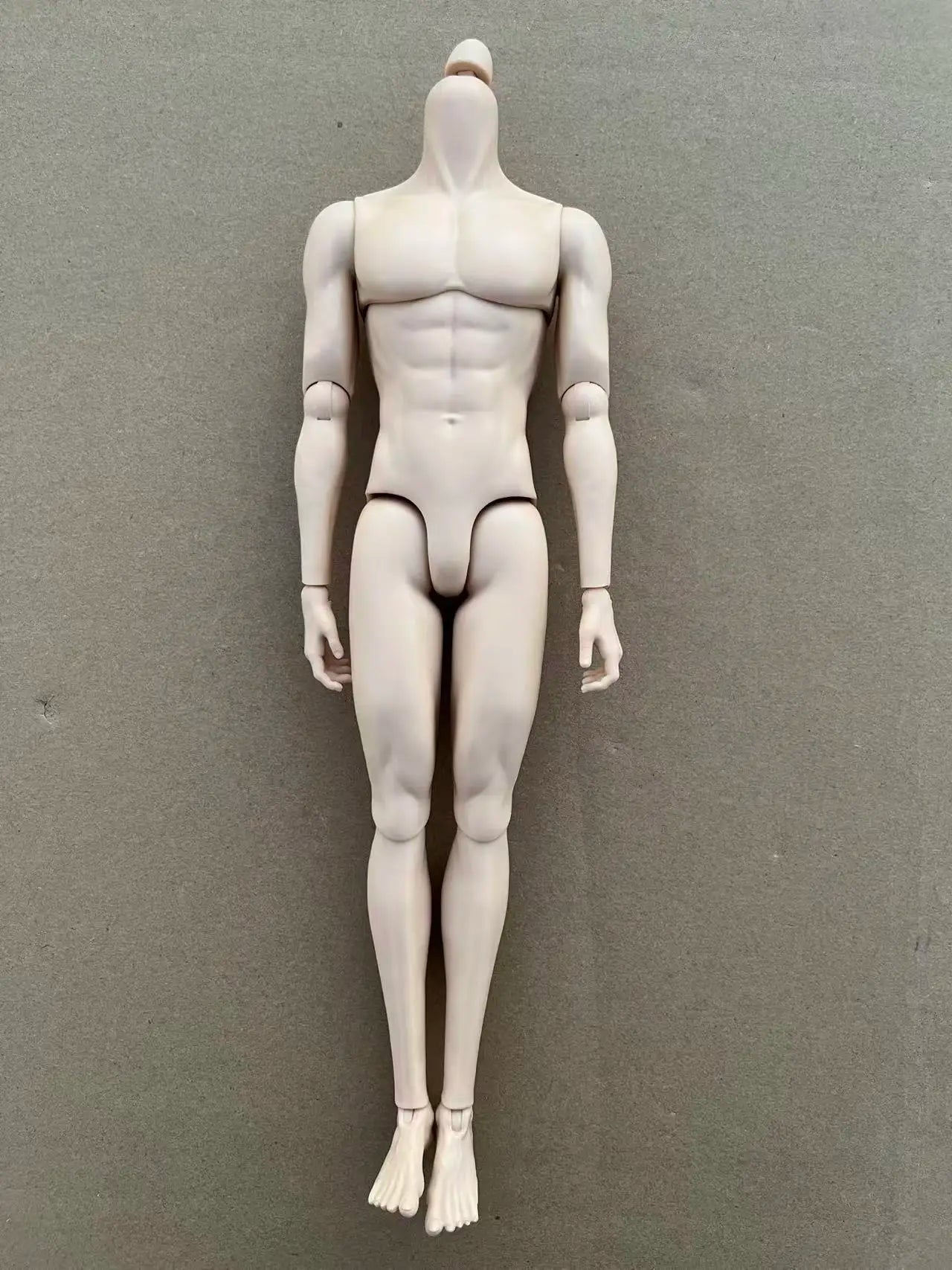 YUNYI Male Doll Body Figure 1/6 Muscle Male Doll Body Toys Multi-Joints Movable Beige Skin Doll Body Collection Doll Toy Parts