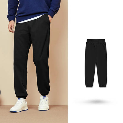 QIAODAN Men Knitted Casual Sweatpants 2026 Spring New Breathable Jogger Sports Pants Cuffed Ankle Training Trousers XKL33241351A