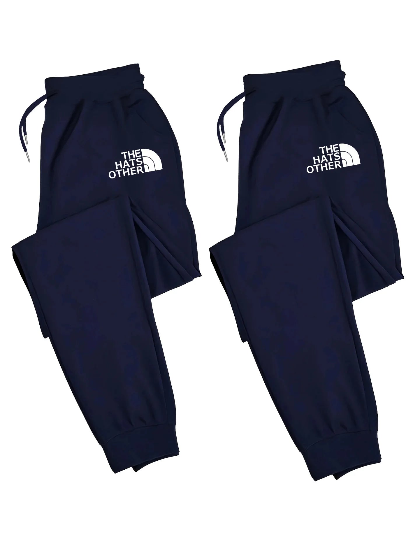 2-Pack Men's Polyester Joggers, Drawstring Waist, Wrinkle-Resistant, Breathable, Slim-Fit, Cuffed Hem, Smooth Drape, Ide