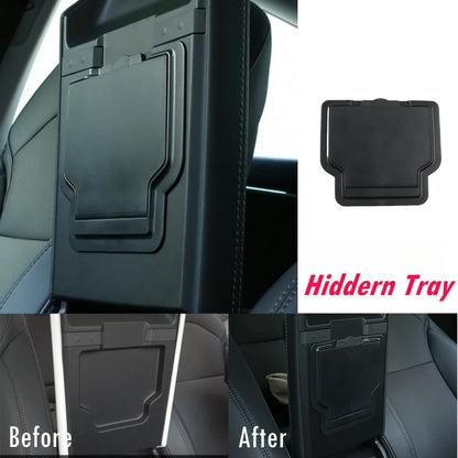 For Tesla Model Y 2025 2026 Center Console Organzier Tray Model 3 Highland 24-26 Armrest Box Hidden Storage Box Cup Holder