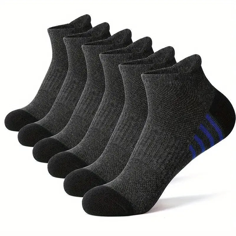 12Pairs Men's plus Size Sports Socks EU39-46 Breathable Comfortable Black White Leisure Outdoor Short Socks for Men