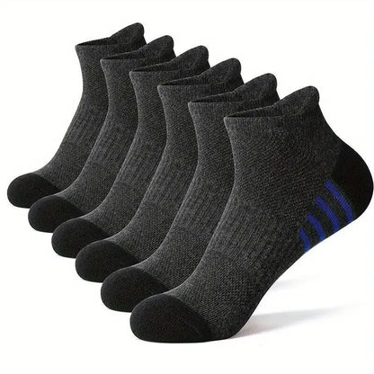 12Pairs Men's plus Size Sports Socks EU39-46 Breathable Comfortable Black White Leisure Outdoor Short Socks for Men