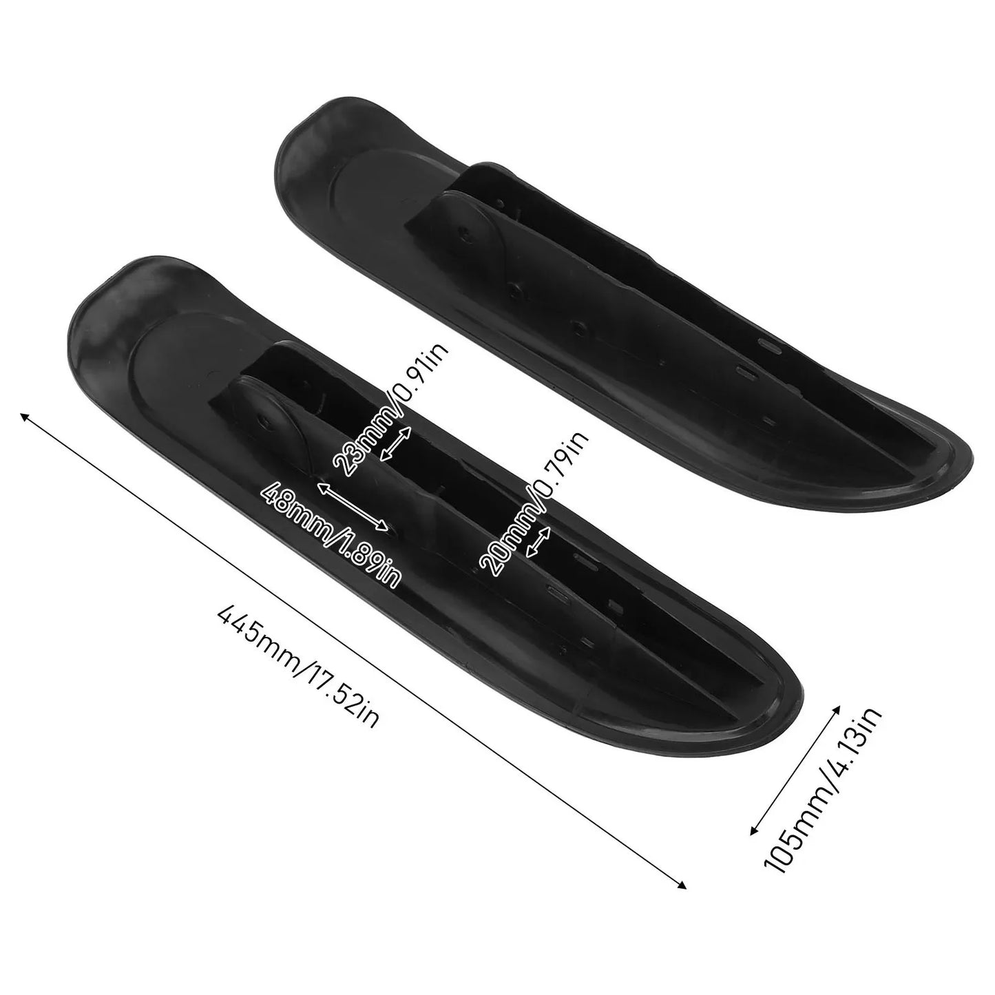 Pair Of Snowmobile Front Ski Sled Nylon Fast Sliding Tires To Skis Conversion Kit For Snowmobile ATV Go Kart