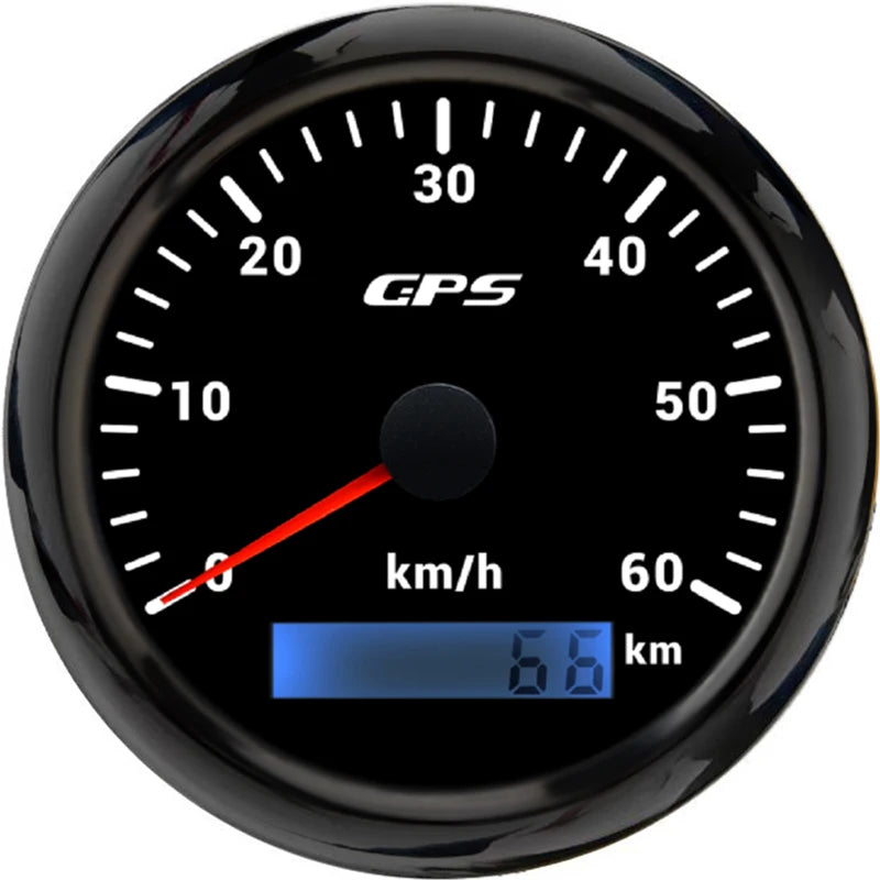 ELING Car Motorcycle Trucks Boats 85mm GPS Speedometer 30K 0-120KM/H 0-80M 200M Speed Gauge with 7 Colors Backlight 12V 24V