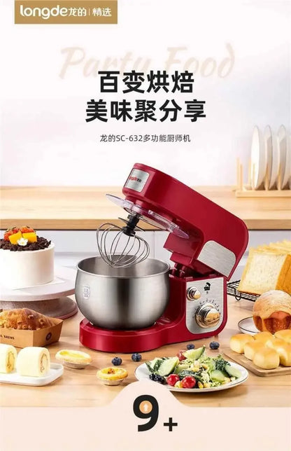 110V/220V Dragon Stand Mixer Small Household Multi-function Dough Kneader Cream Whisker Automatic WWW