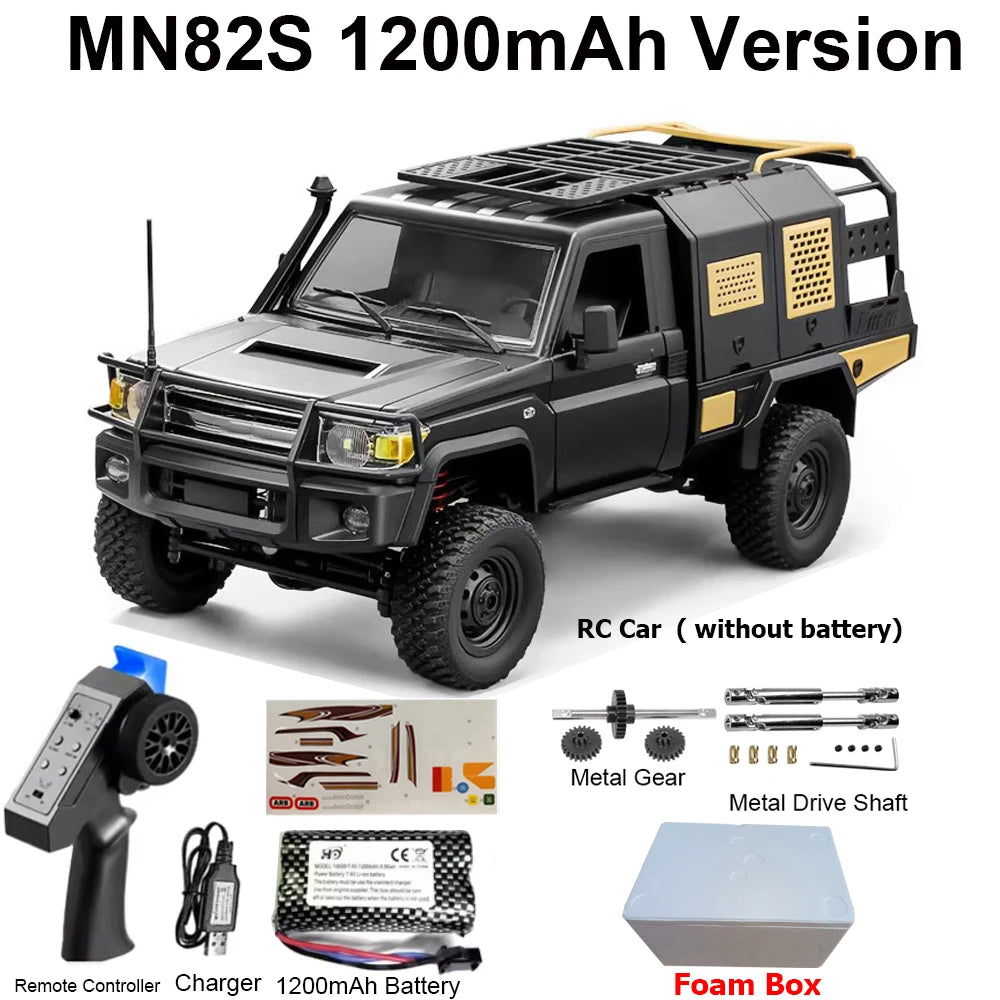 MN82S MN82 MN82PRO RC Car 1/12 4WD 2.4G Remote Control Car Climbing Off-road RC Crawler LED Light Truck RC Toys As Kids Gift