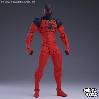 New MessToys Spiderman Figure CT Toys Black Red Spider Man Figurine Mess Toys Action Figure Custom Model Gift Kid Customized Toy